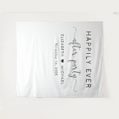 結婚式の披露宴の後ずっと楽しく タペストリー (正面(横))