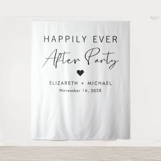 結婚式の披露宴の後ずっと楽しく タペストリー (正面)