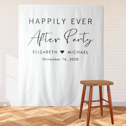 結婚式の披露宴の後ずっと楽しく タペストリー