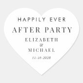 結婚式の披露宴の後ずっと楽しく ハートシール (正面)