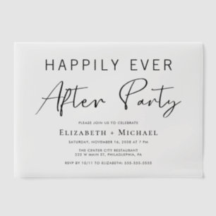 結婚式の披露宴の後ずっと楽しく ベラム紙招待状