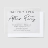 結婚式の披露宴の後ずっと楽しく ベラム紙招待状 (オフセット)