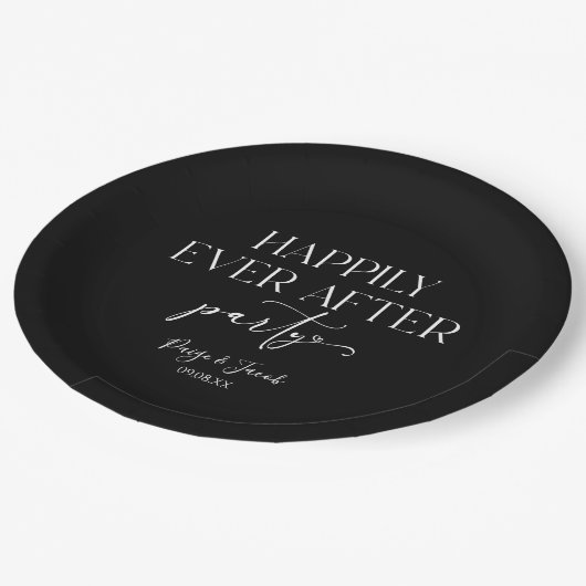 結婚式の披露宴の後ずっと楽しく ペーパープレート (アングル)