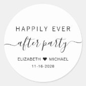 結婚式の披露宴の後ずっと楽しく ラウンドシール (正面)