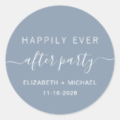 結婚式の披露宴の後ずっと楽しく ラウンドシール (正面)