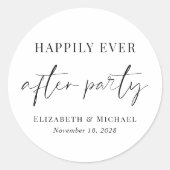 結婚式の披露宴の後ずっと楽しく ラウンドシール (正面)
