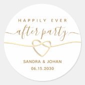 結婚式の披露宴の後ずっと楽しく ラウンドシール (正面)