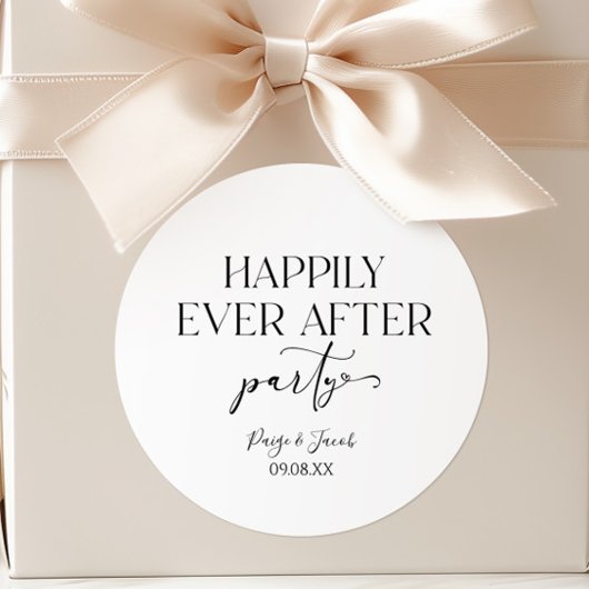 結婚式の披露宴の後ずっと楽しく ラウンドシール