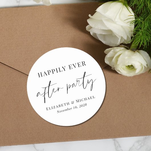 結婚式の披露宴の後ずっと楽しく ラウンドシール