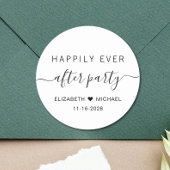 結婚式の披露宴の後ずっと楽しく ラウンドシール