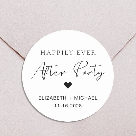 結婚式の披露宴の後ずっと楽しく ラウンドシール
