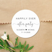 結婚式の披露宴の後ずっと楽しく ラウンドシール