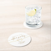 結婚式の披露宴の後ずっと楽しく ラウンドペーパーコースター (インサイチュ)