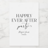 結婚式の披露宴の後ずっと楽しく ワインラベル (シングルラベル)