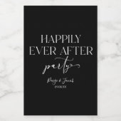 結婚式の披露宴の後ずっと楽しく ワインラベル (シングルラベル)