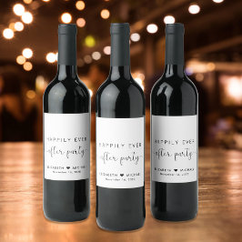 結婚式の披露宴の後ずっと楽しく ワインラベル