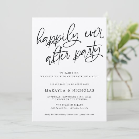 結婚式の披露宴の後ずっと楽しく 招待状 (スタンド正面)