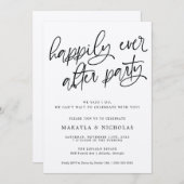 結婚式の披露宴の後ずっと楽しく 招待状 (正面/裏面)