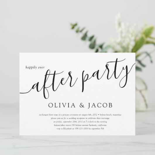 結婚式の披露宴の後ずっと楽しく 招待状 (スタンド正面)