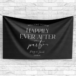 結婚式の披露宴の後ずっと楽しく 横断幕