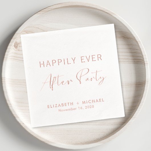 結婚式の披露宴の後ずっと楽しく 箔ナプキン