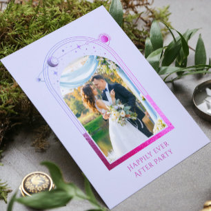 結婚式の披露宴の後ずっと神秘的で幸せに 招待状