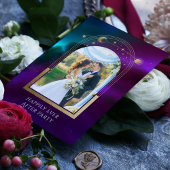 結婚式の披露宴の後ずっと神秘的で幸せに 招待状