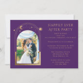 結婚式の披露宴の後ずっと神秘的で幸せに 招待状 (正面)