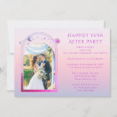 結婚式の披露宴の後ずっと神秘的で幸せに 招待状 (正面)