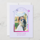 結婚式の披露宴の後ずっと神秘的で幸せに 招待状 (正面)