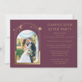 結婚式の披露宴の後ずっと神秘的で幸せに 招待状 (正面)