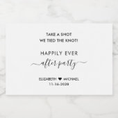 結婚式の披露宴の後のパーティーで幸せに リキュールボトルラベル (シングルラベル)