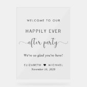 結婚式の披露宴の後を楽しく アクリルサイン (正面)