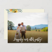 結婚式の披露宴の後カジュアルずっと幸せに インビテーションポストカード (正面/裏面)