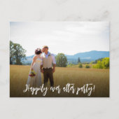 結婚式の披露宴の後カジュアルずっと幸せに インビテーションポストカード (正面)