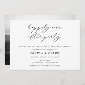 結婚式の披露宴の招待状の後ずっと幸せに 招待状 (正面/裏面)