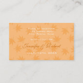 結婚式の披露宴の食事の席札 プレイスカード (裏面)