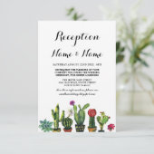 結婚式の披露宴パーティー カクタス メキシコ風 挿入カード エンクロージャーカード (スタンド正面)