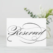 結婚式の披露宴用確保席の看板 招待状 (スタンド正面)