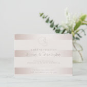 結婚式の披露宴 | エレガントなモダン ブッシュ パール エンクロージャーカード (スタンド正面)