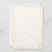 結婚式の披露宴　ゴールドのコンフェッティ 招待状 (裏面)