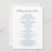 結婚式の披露宴　ホスト　ゲスト　計画　青　白 案内状 (裏面)