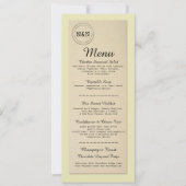 結婚式の披露宴　ラスティックライブラリー　本のメニュー 招待状 (正面)