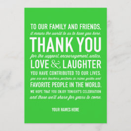 結婚式の披露宴 御礼メッセージカード サンキューカード