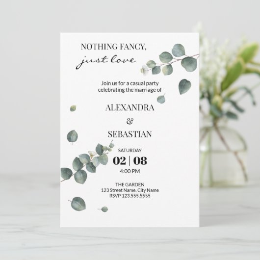 結婚式の披露宴 招待状 (スタンド正面)