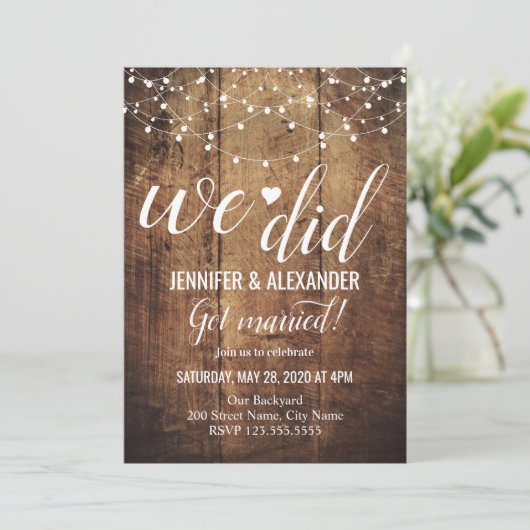 結婚式の披露宴 招待状 (スタンド正面)