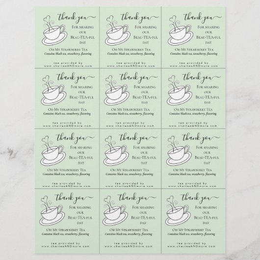 結婚式の披露宴 | Teaバッグ (裏面)