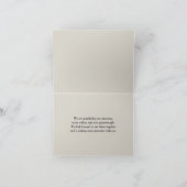 結婚式の抽象的なアイボリー テクスチャード サンクス サンキューカード (内部)