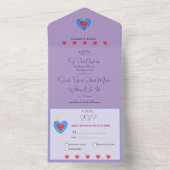 結婚式の招待で全員の恋人 オールインワン招待状 (内側)