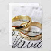 結婚式の招待または受け入れ 招待状 (正面/裏面)